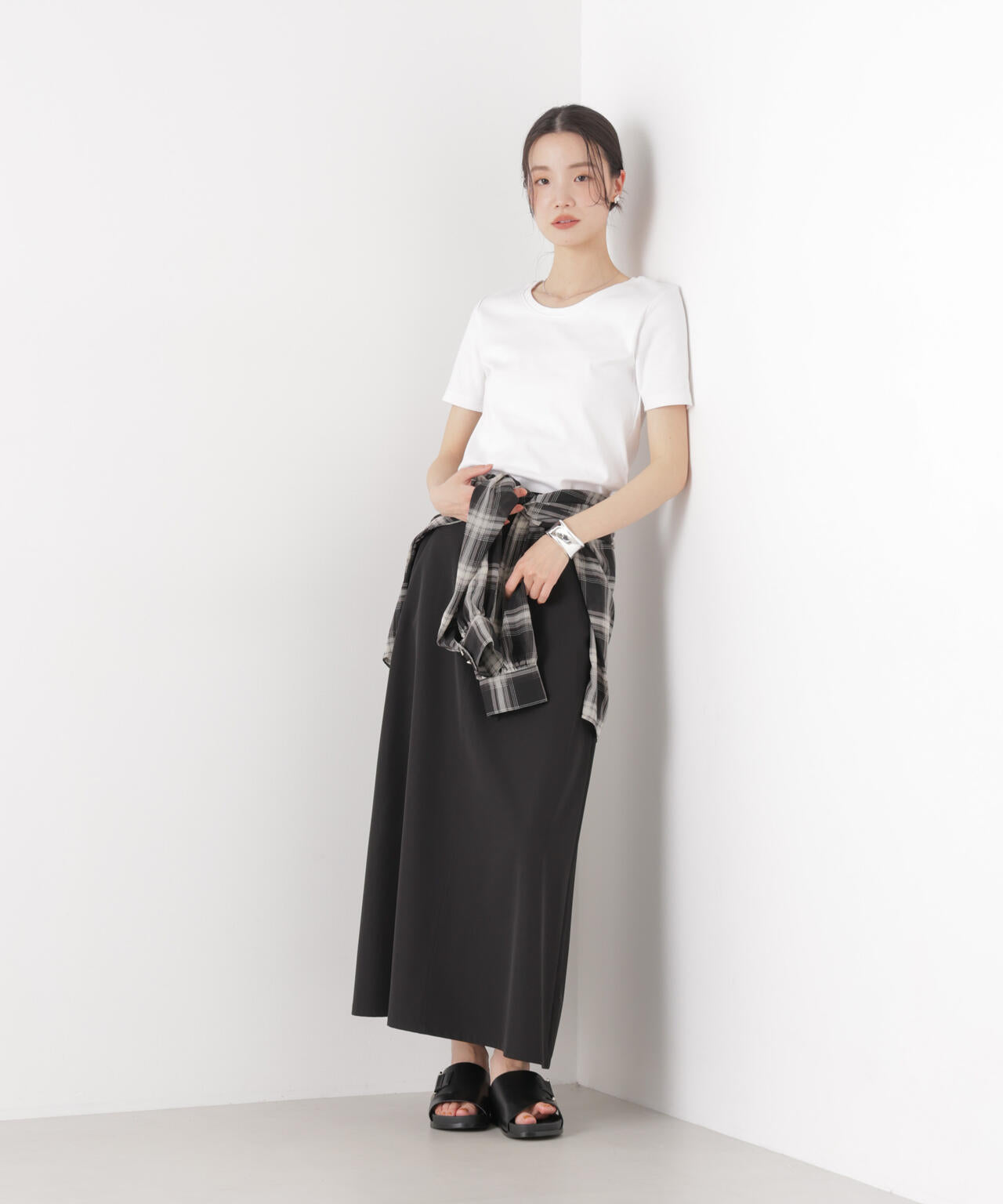 抗菌防臭コットンフライスカットクルーネックトップス 6736124313