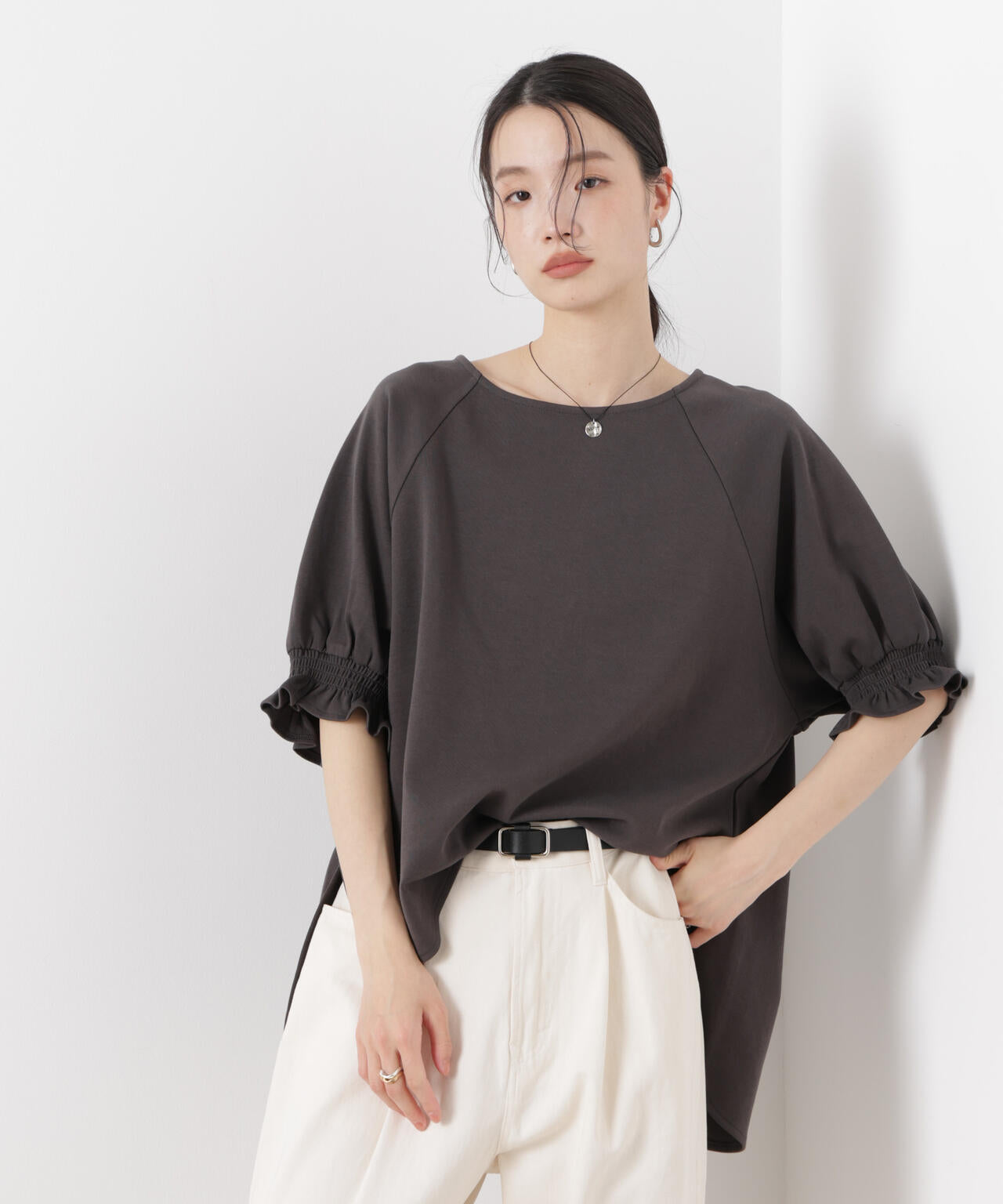 キャンディースリーブポンチカットトップス