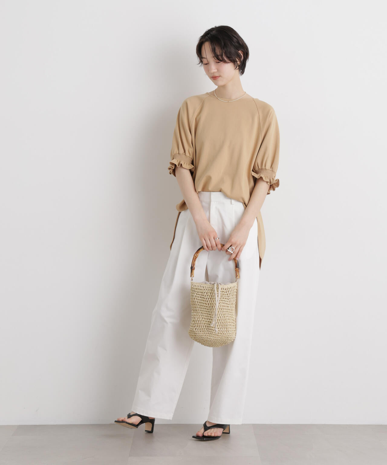 キャンディースリーブ ポンチ カット トップス