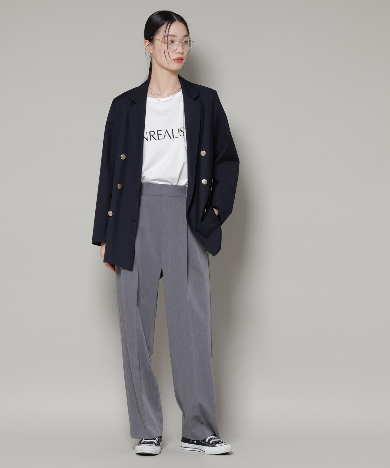 ワンタックセンタープレスストレートパンツ 6736127300