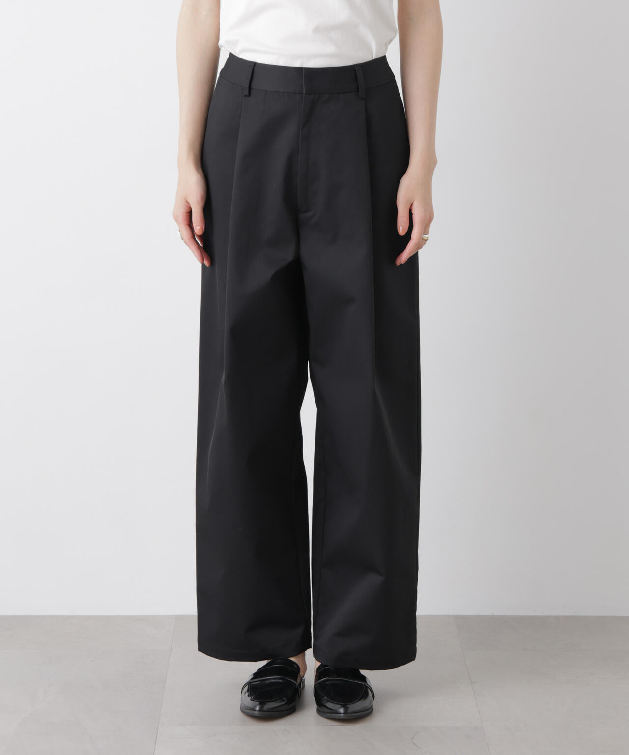 ツイルストレッチワンタックパンツ 6736127302