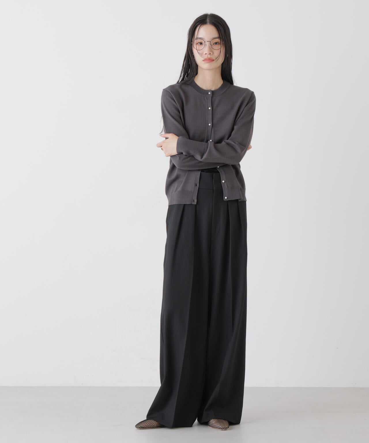 ハイウエストツータックワイドパンツ 6736127303