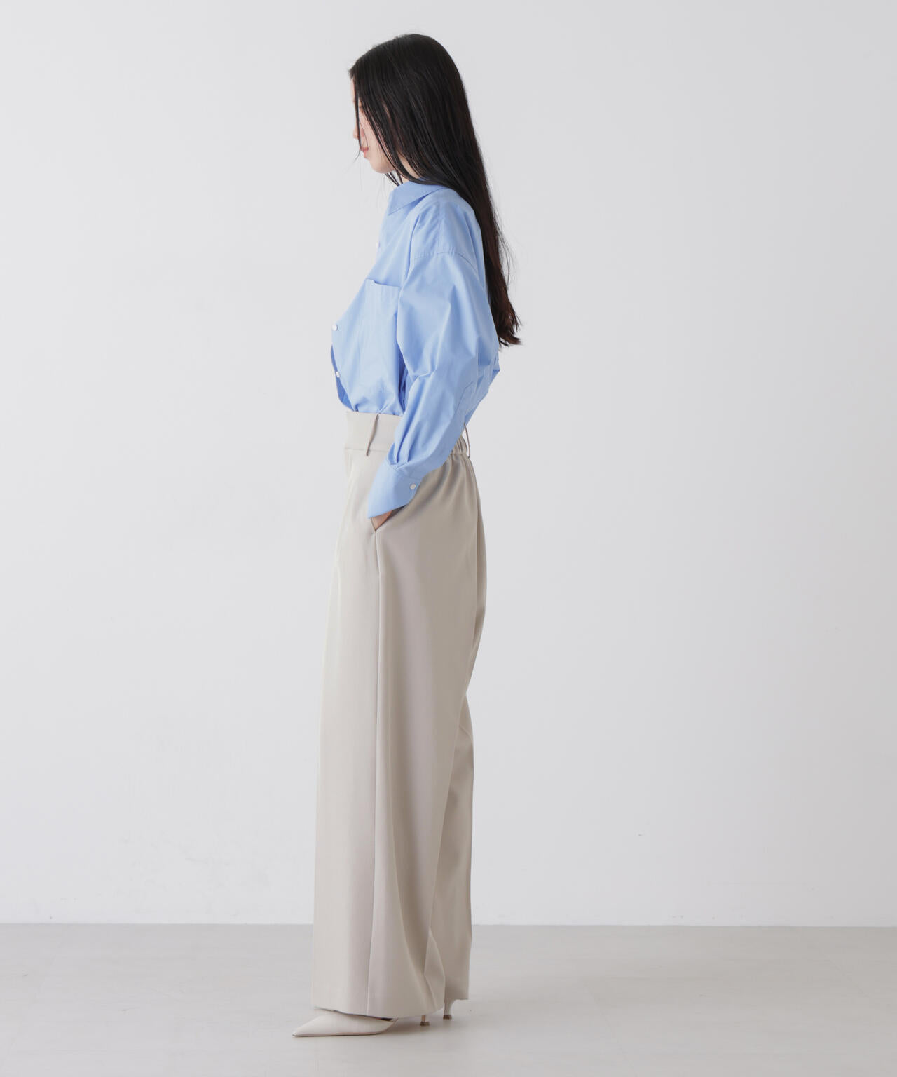 ハイウエストツータックワイドパンツ 6736127303