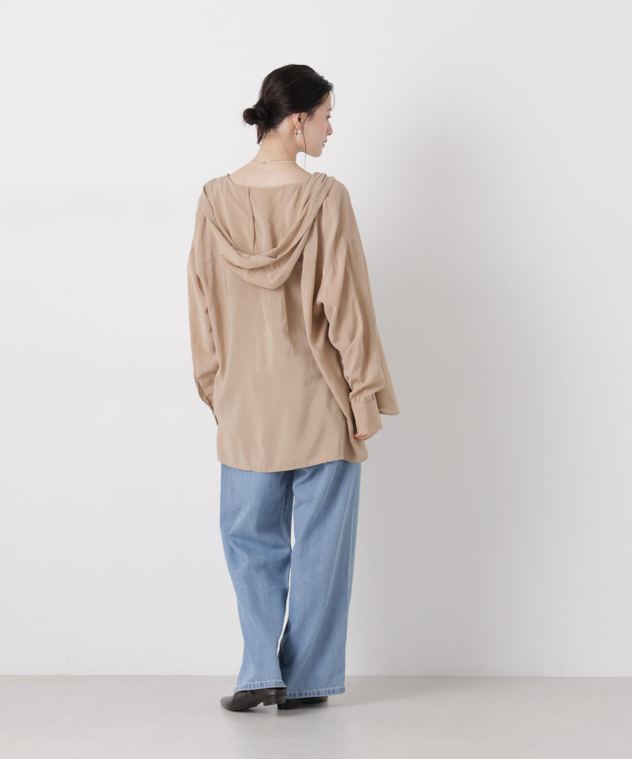 ウエストドロスト ワイドデニムパンツ
