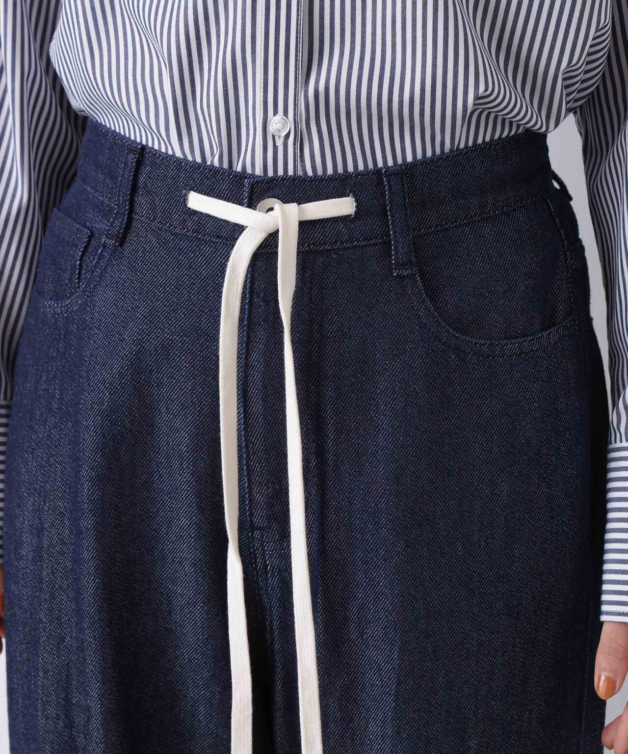 ウエストドロストワイドデニムパンツ 6736127306
