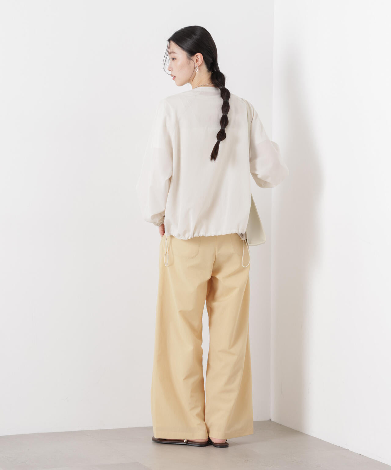 ソフトシアーツータックワイドパンツ(セットアップ可) 6736127308