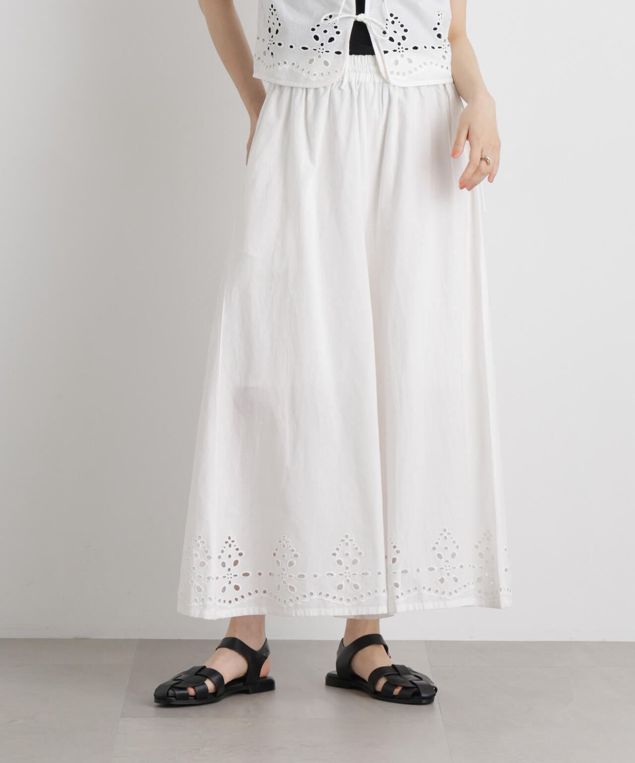 made in INDIAカットワークエンブロイダリーパンツ(セットアップ可) 6736127312