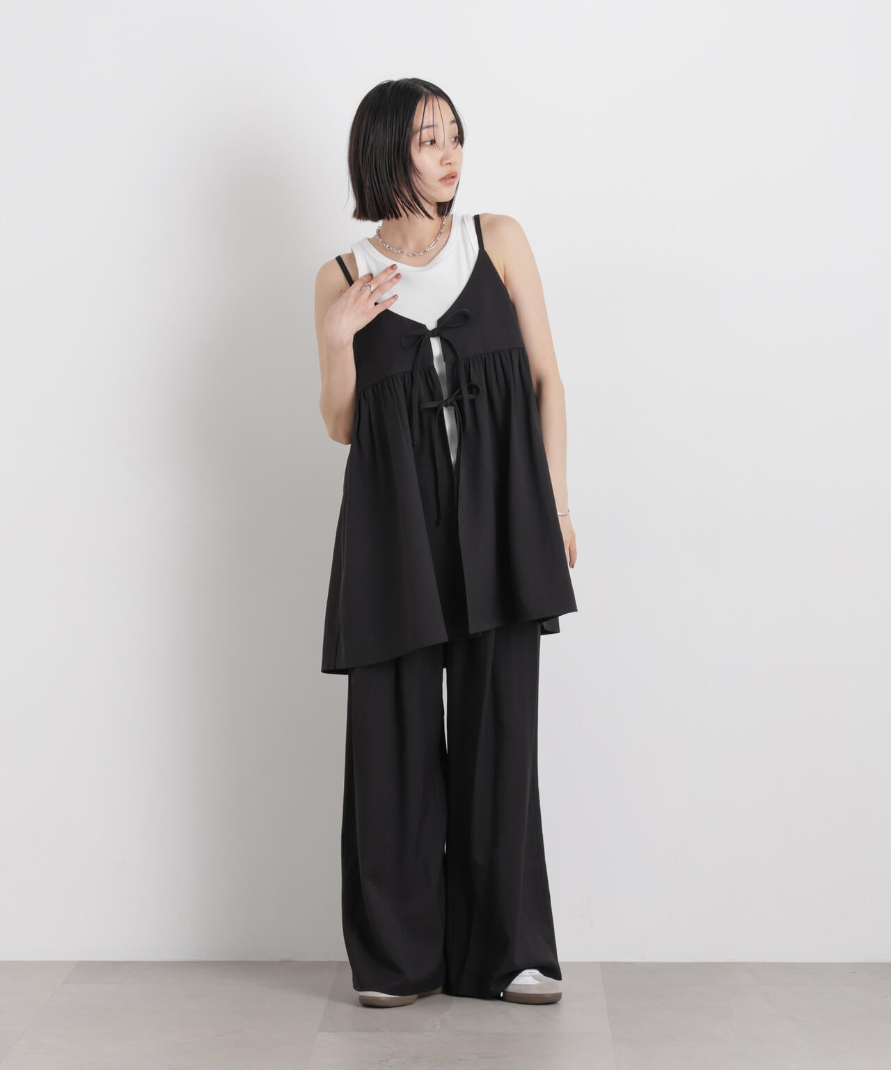 微光沢ツイルイージーパンツ(セットアップ可) 6736127315