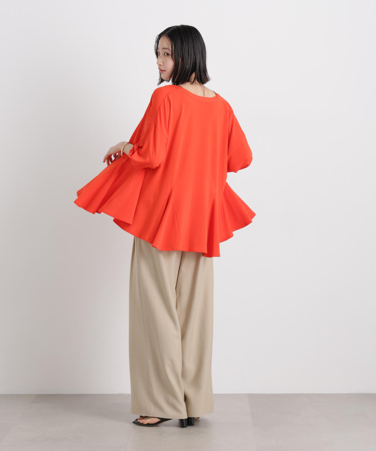 微光沢ツイルイージーパンツ(セットアップ可) 6736127315