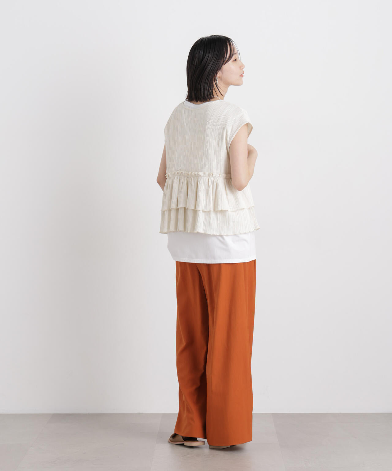 微光沢ツイルイージーパンツ(セットアップ可) 6736127315