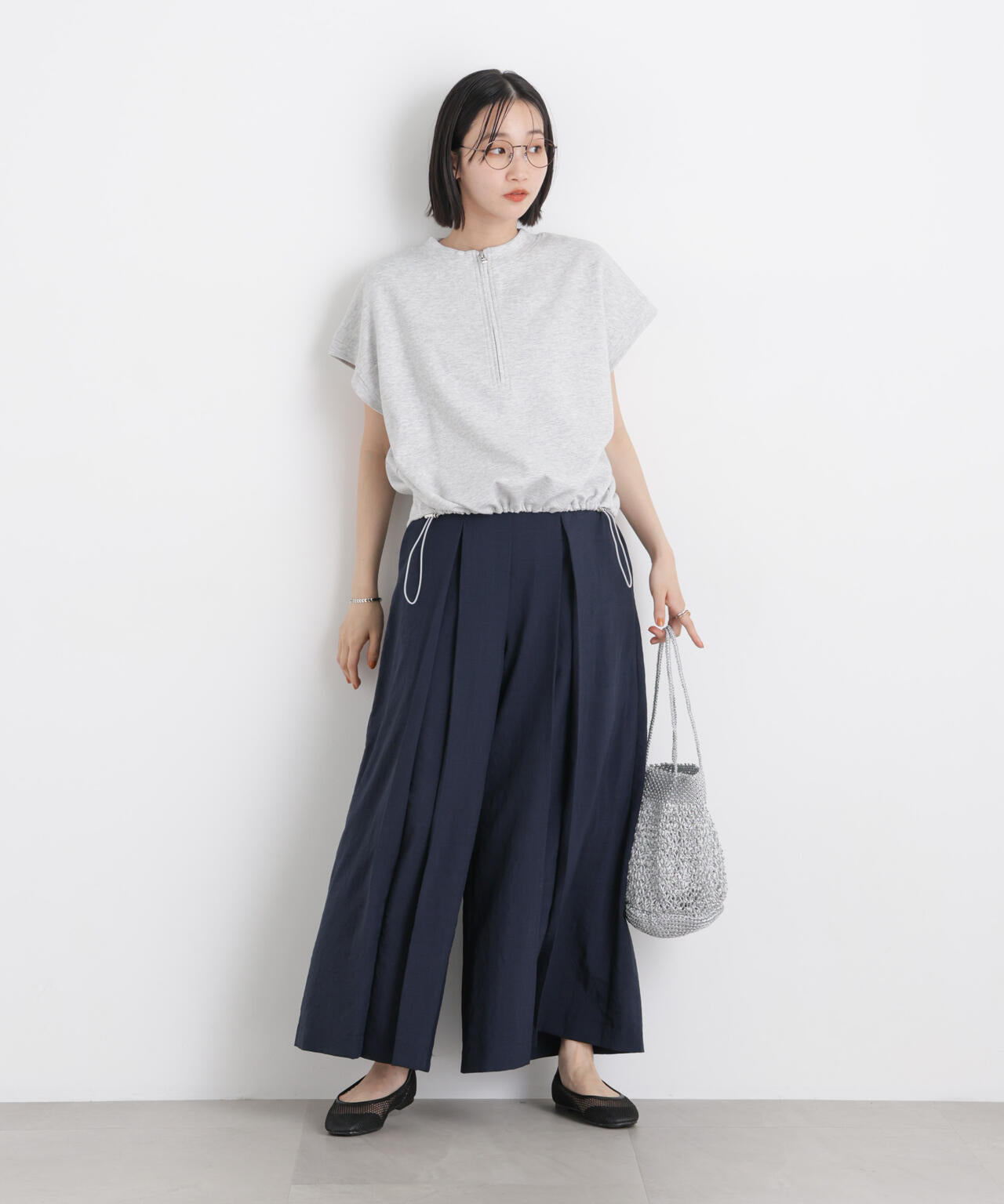 タンブラーブッチャー ボックスプリーツ ワイドパンツ ( セットアップ 可)