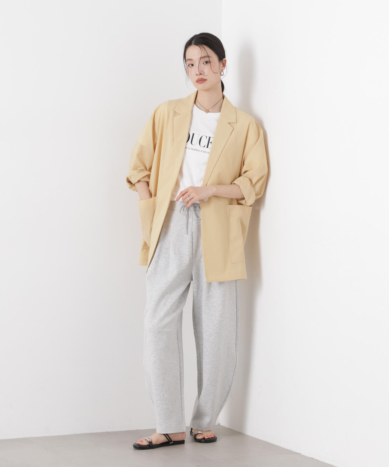 接触冷感ダンボールカットカーブシルエットパンツ(セットアップ可) 6736127320