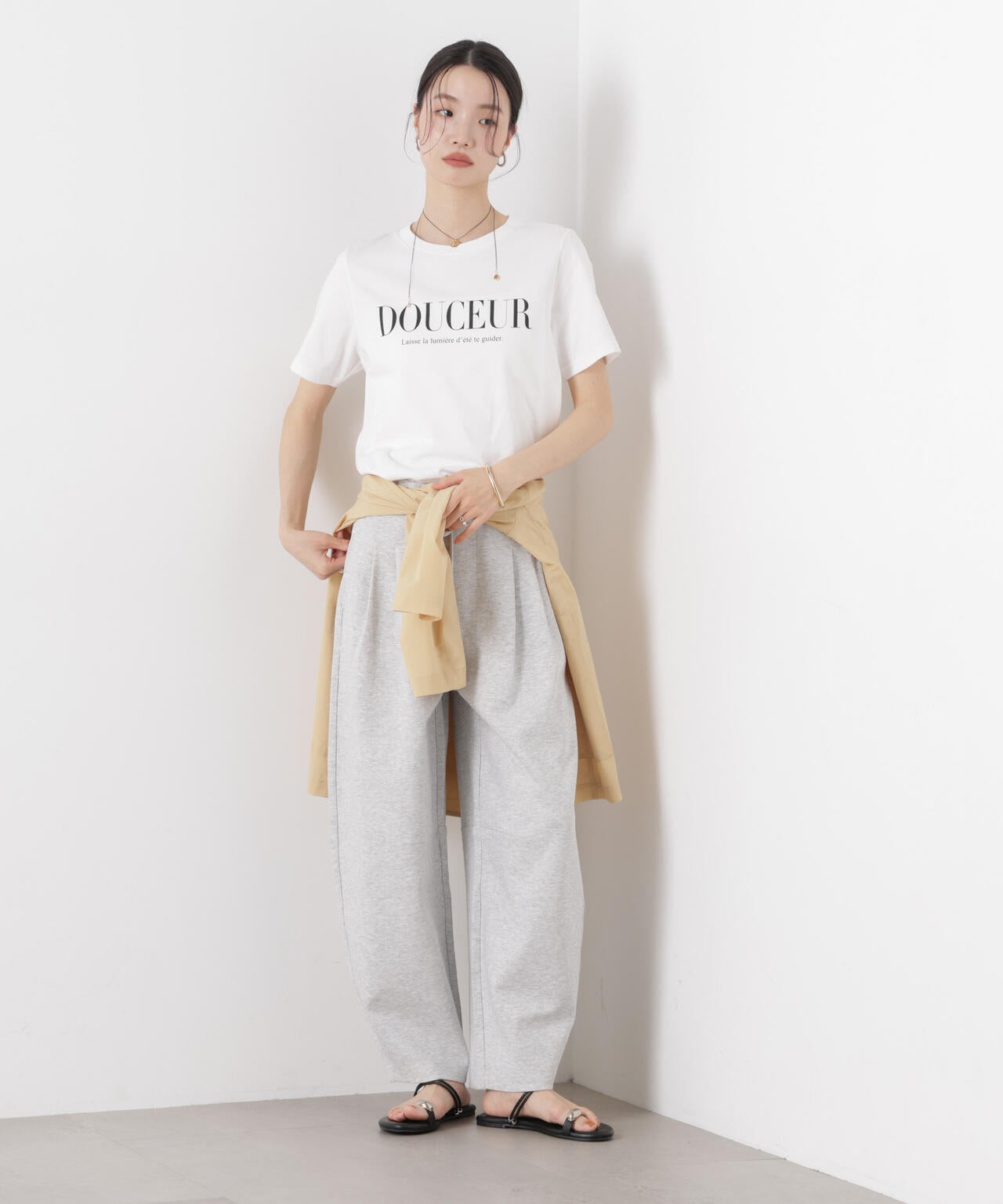 接触冷感ダンボールカットカーブシルエットパンツ(セットアップ可) 6736127320