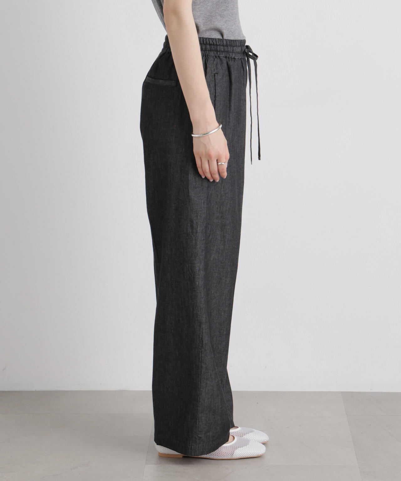 ライトオンスデニムドロストセンタープレスパンツ(セットアップ可) 6736127322