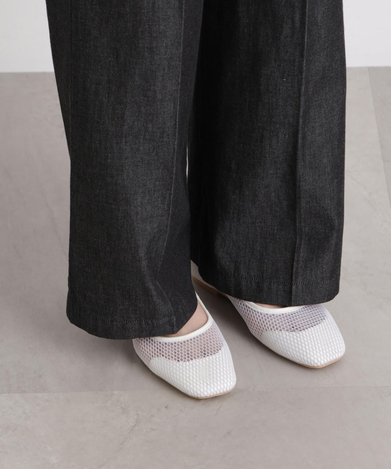 ライトオンスデニムドロストセンタープレスパンツ(セットアップ可) 6736127322