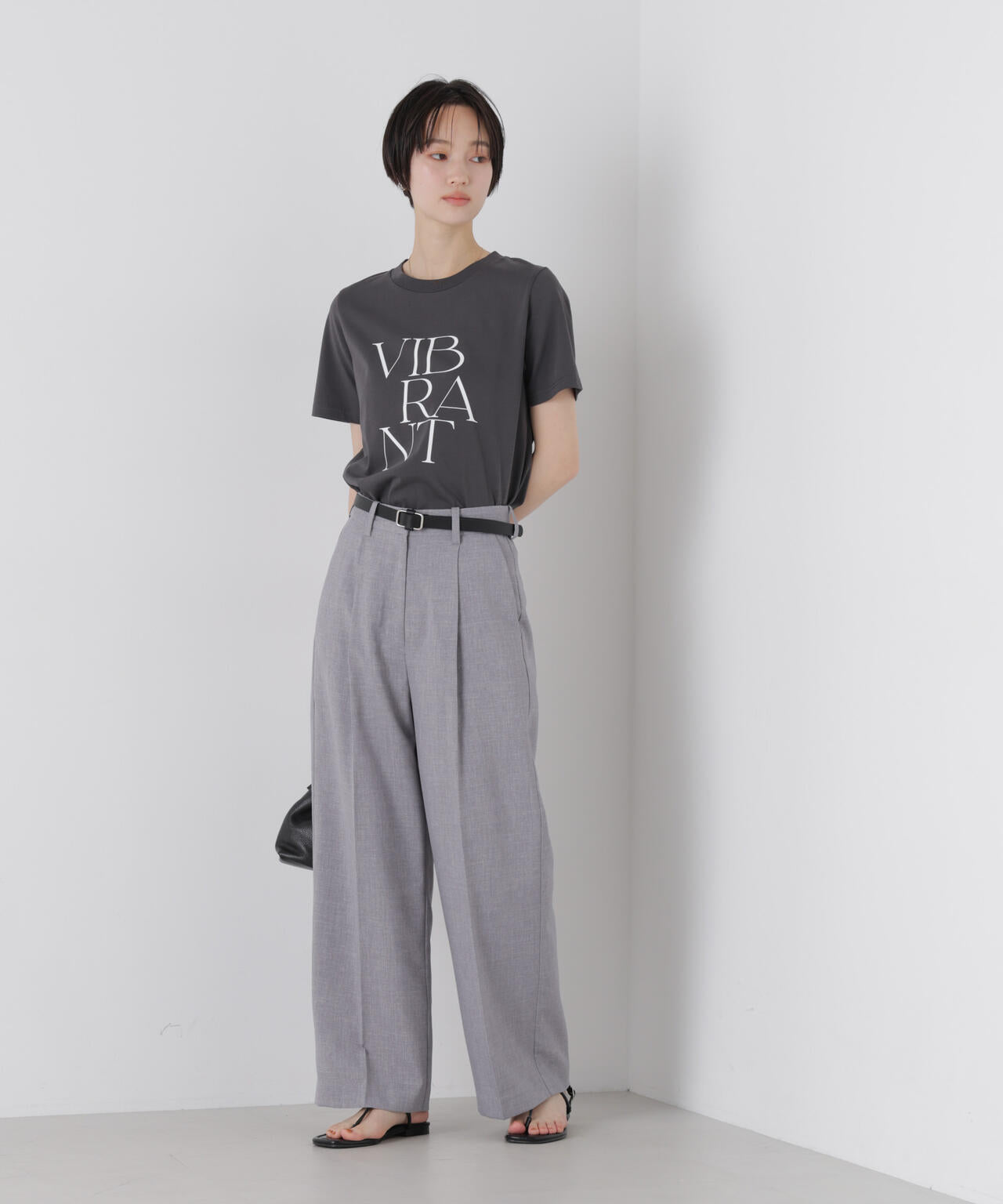 リネンライクワンタックセンタープレスパンツ(セットアップ可) 6736127327