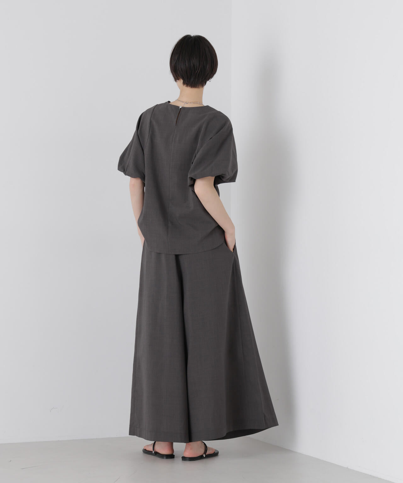 ドライマット トロギャザー ワイドパンツ ( セットアップ 可)