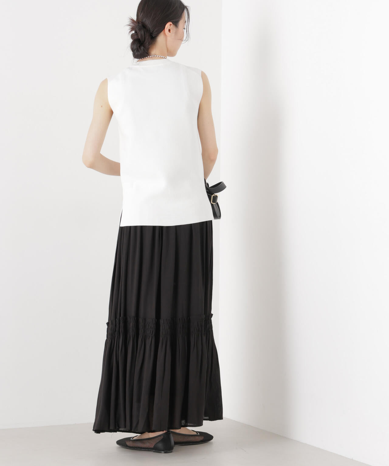 made in INDIA 切り替えギャザースカート(セットアップ可) 6736130300