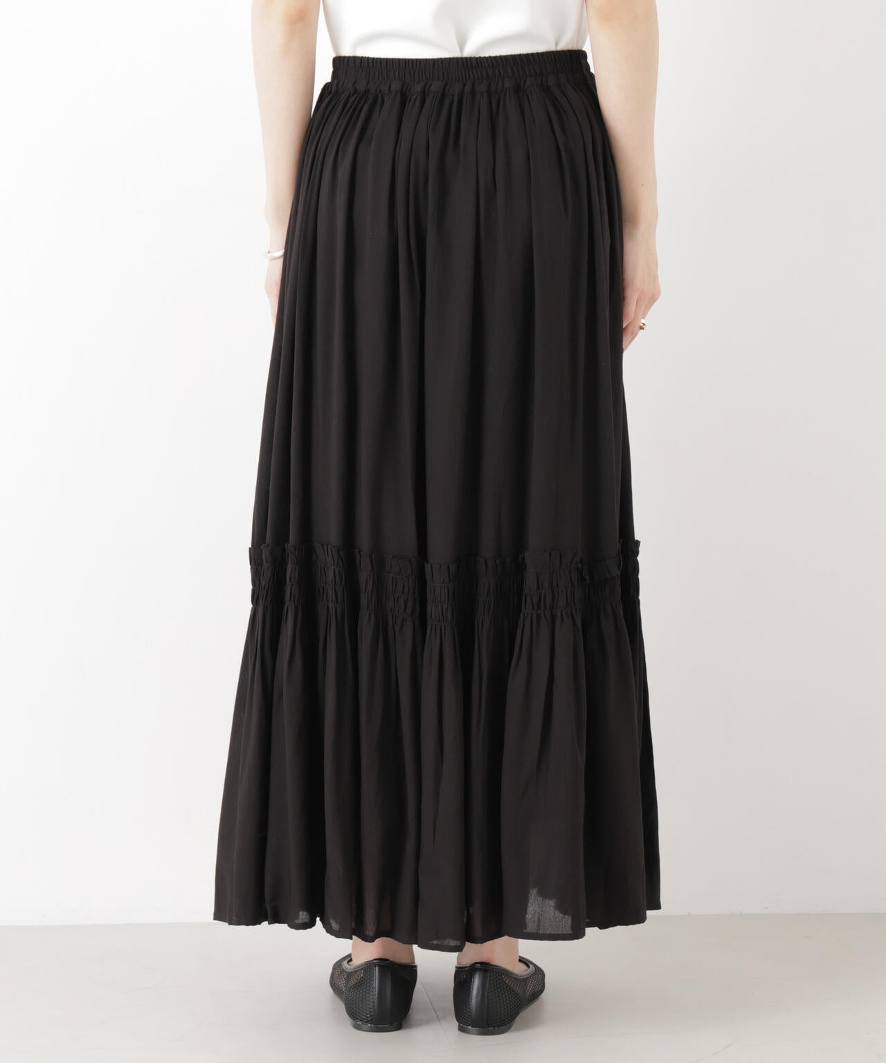 made in INDIA 切り替えギャザースカート(セットアップ可) 6736130300