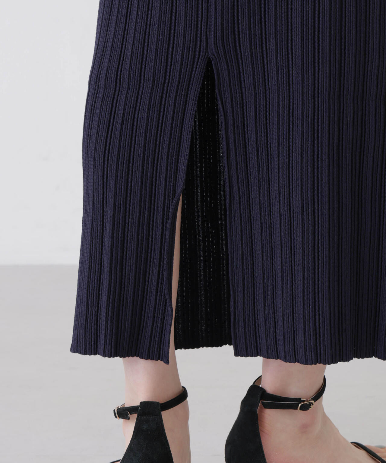 プリーツニットナロースカート(セットアップ可) 6736130301