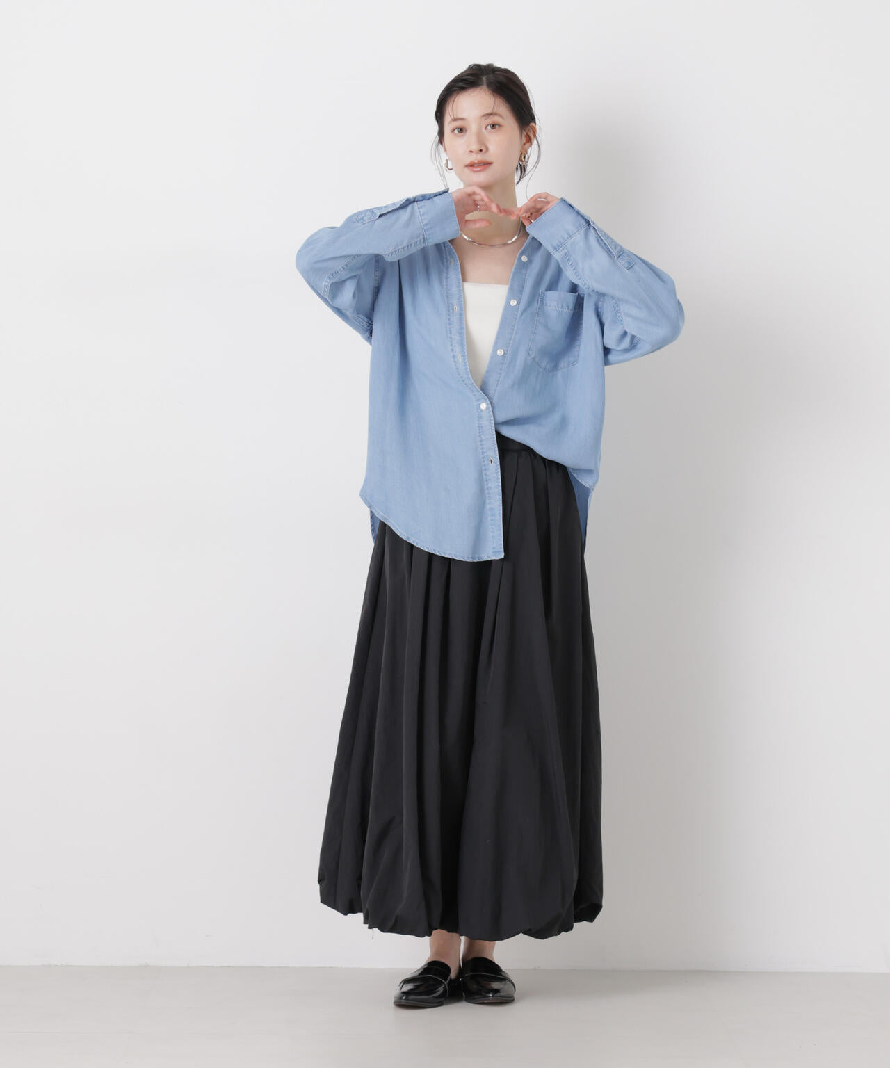 ナイロンタッサーバルーンスカート 6736130306