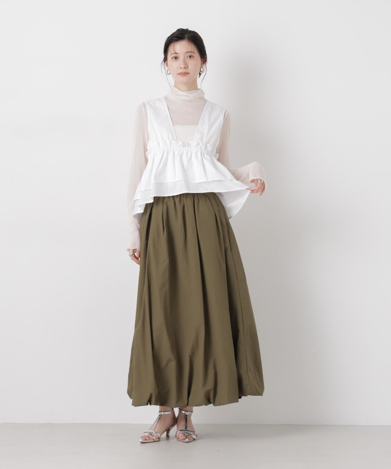 ナイロンタッサーバルーンスカート 6736130306