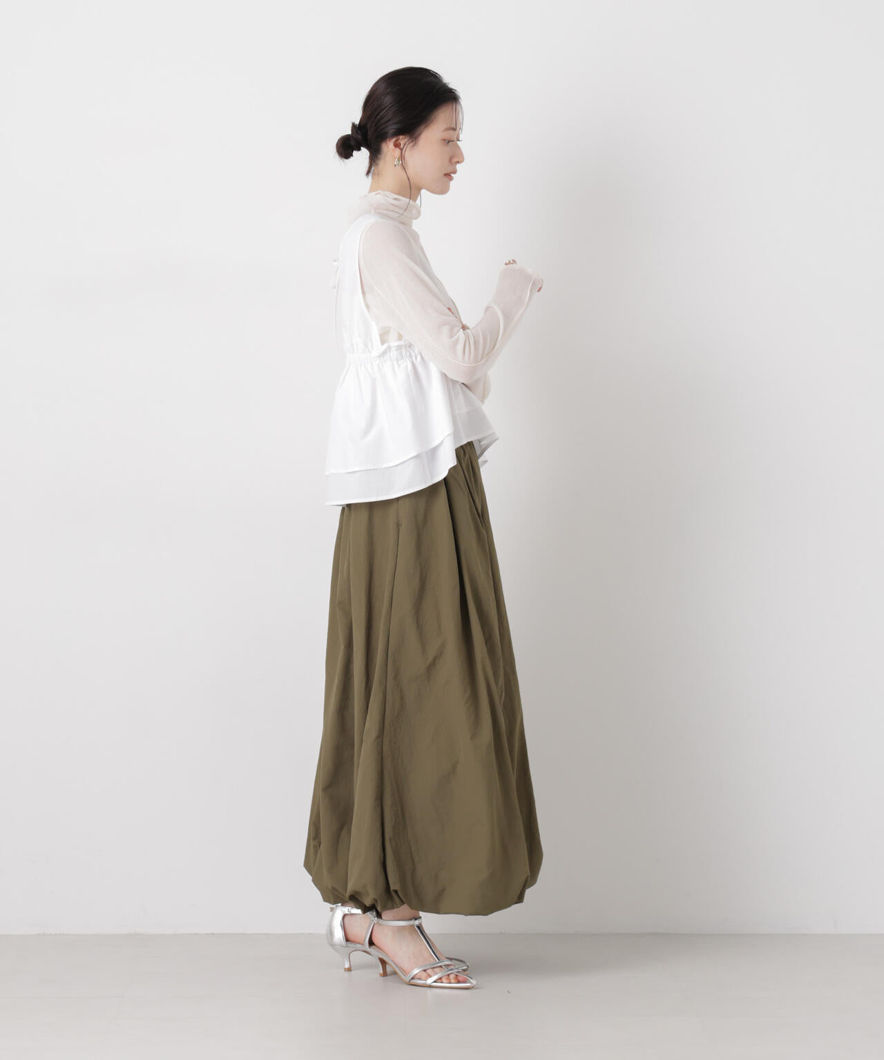 ナイロンタッサーバルーンスカート 6736130306