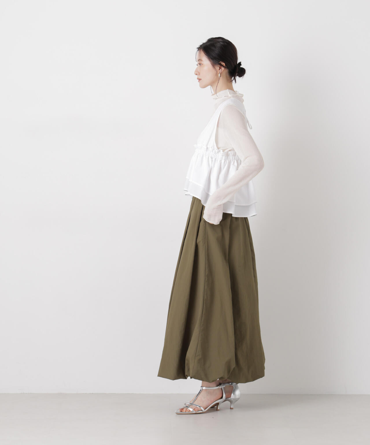 ナイロンタッサーバルーンスカート 6736130306