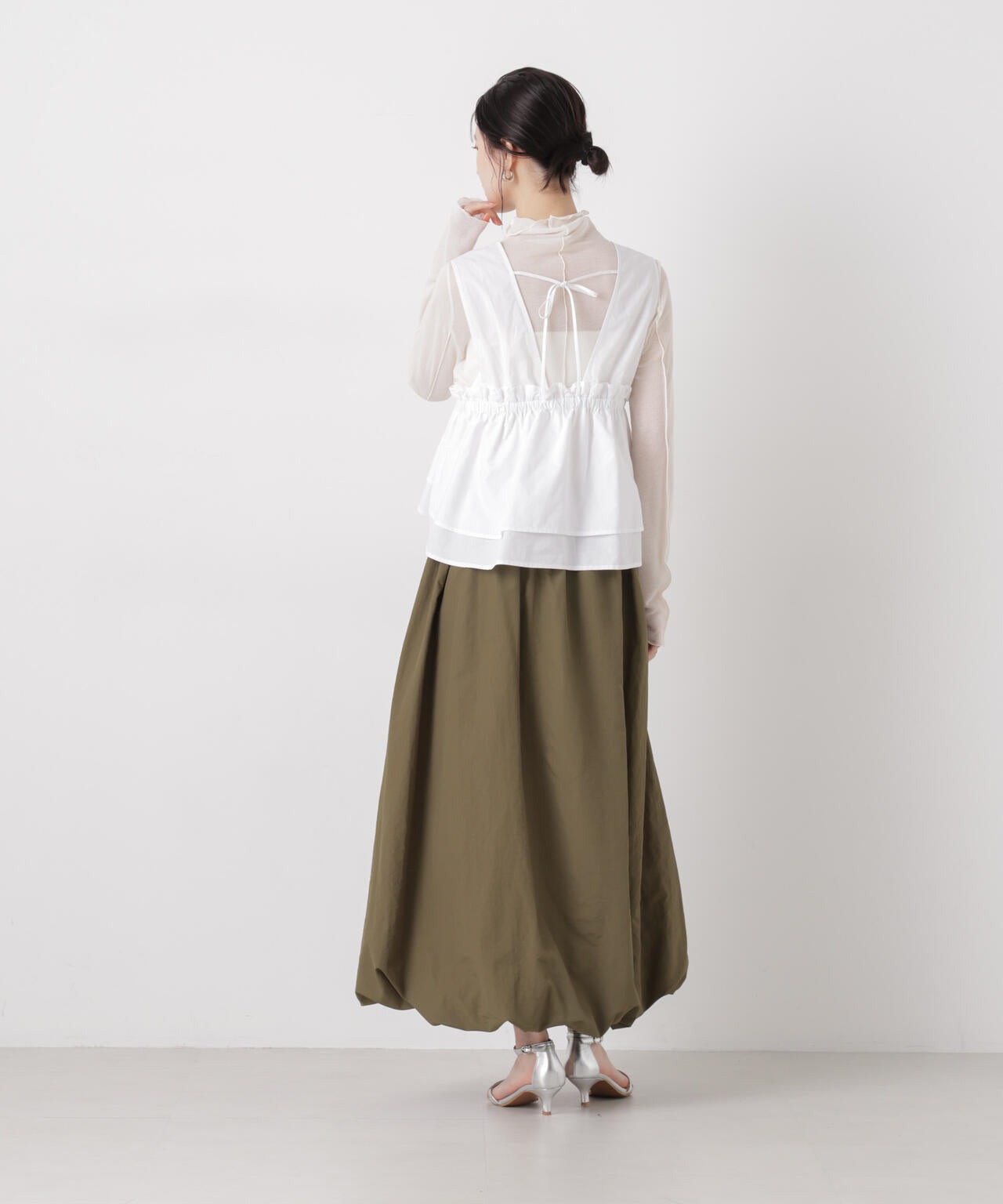 ナイロンタッサーバルーンスカート 6736130306