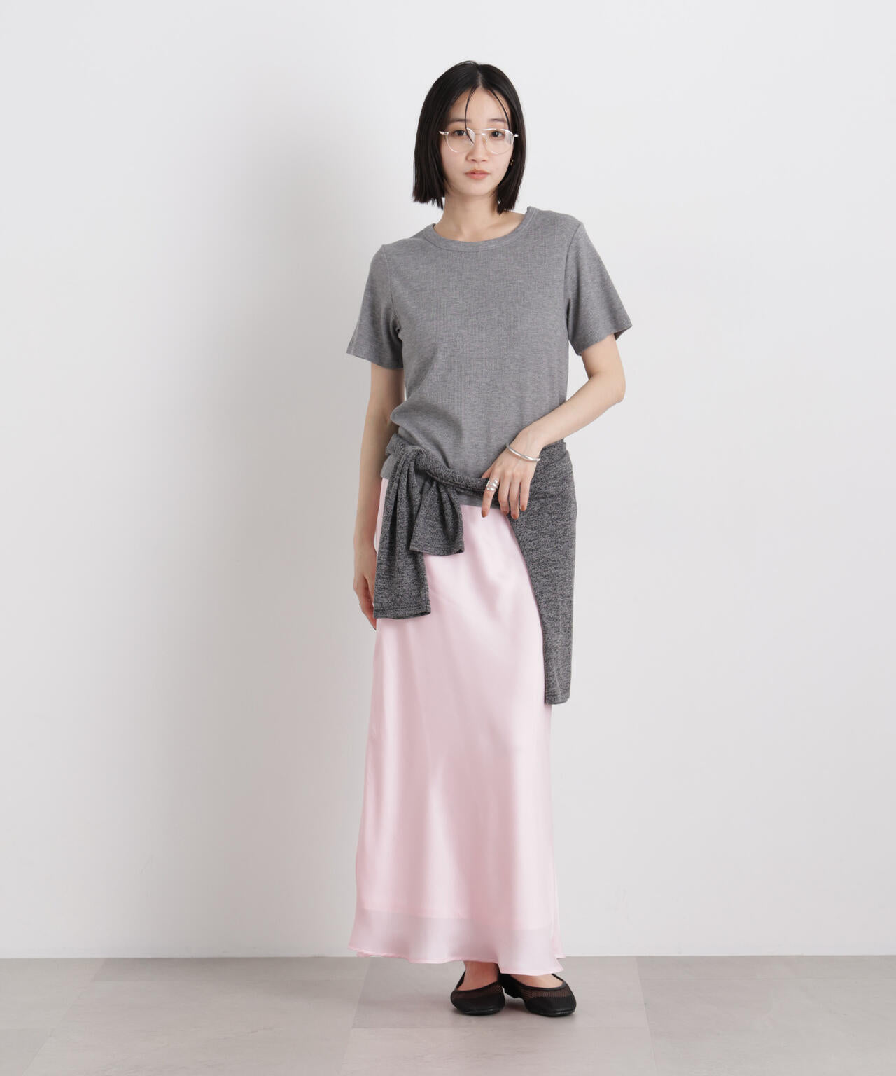 シアーサテンマキシスカート 6736130308