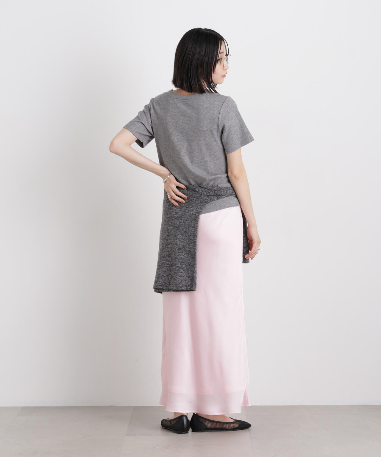 シアーサテンマキシスカート 6736130308