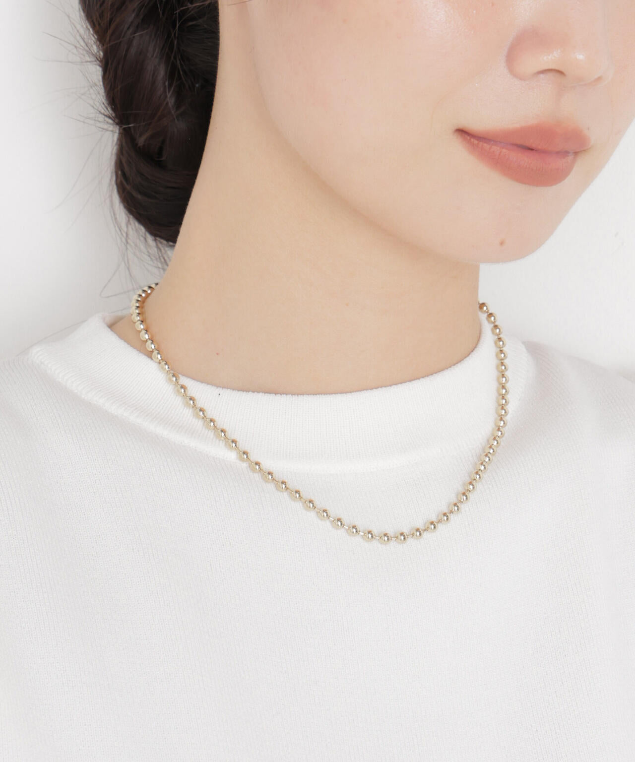 4mmボールチェーンネックレス長さ40cm