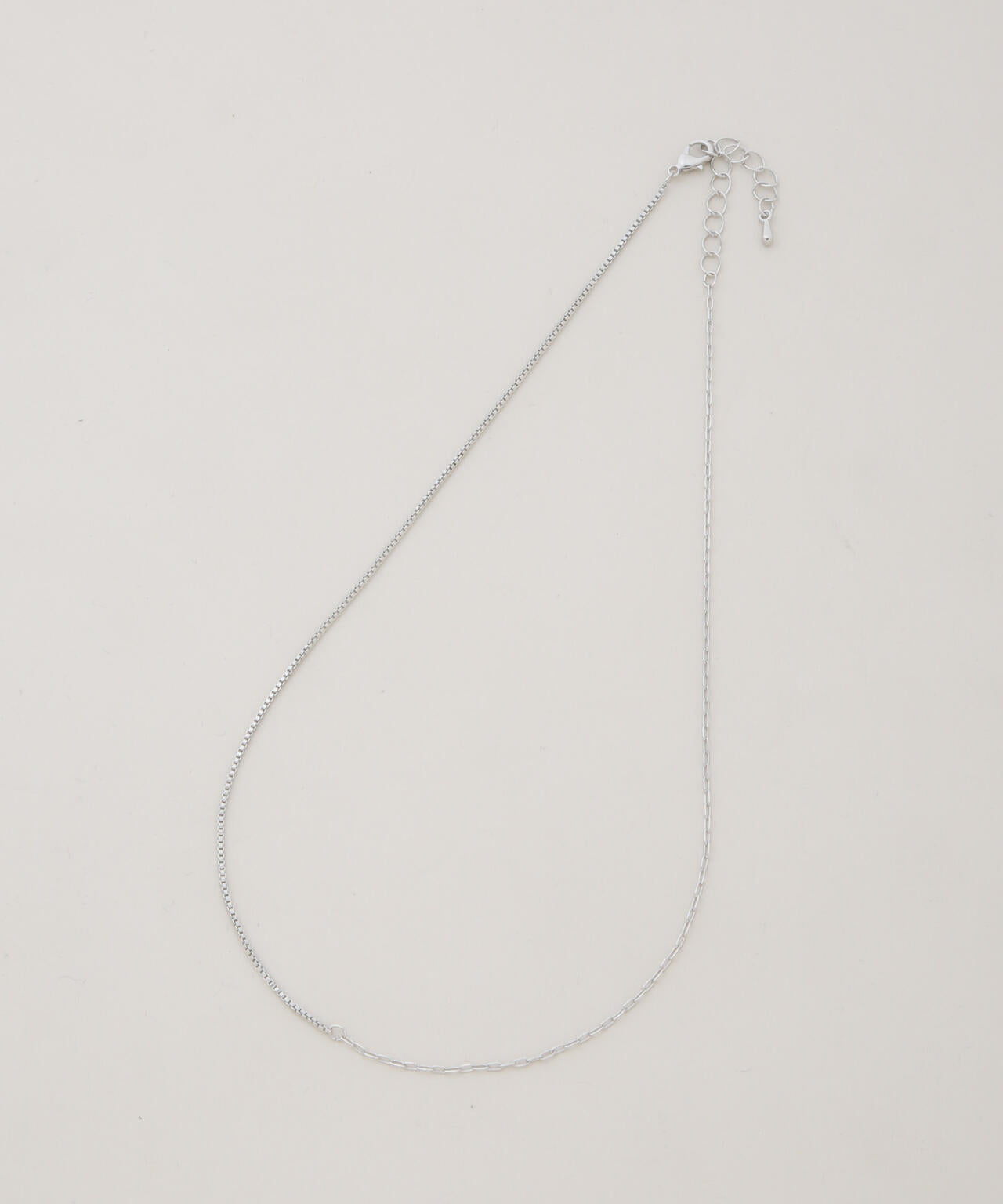 コンビチェーンデザイン ネックレス 長さ38cm