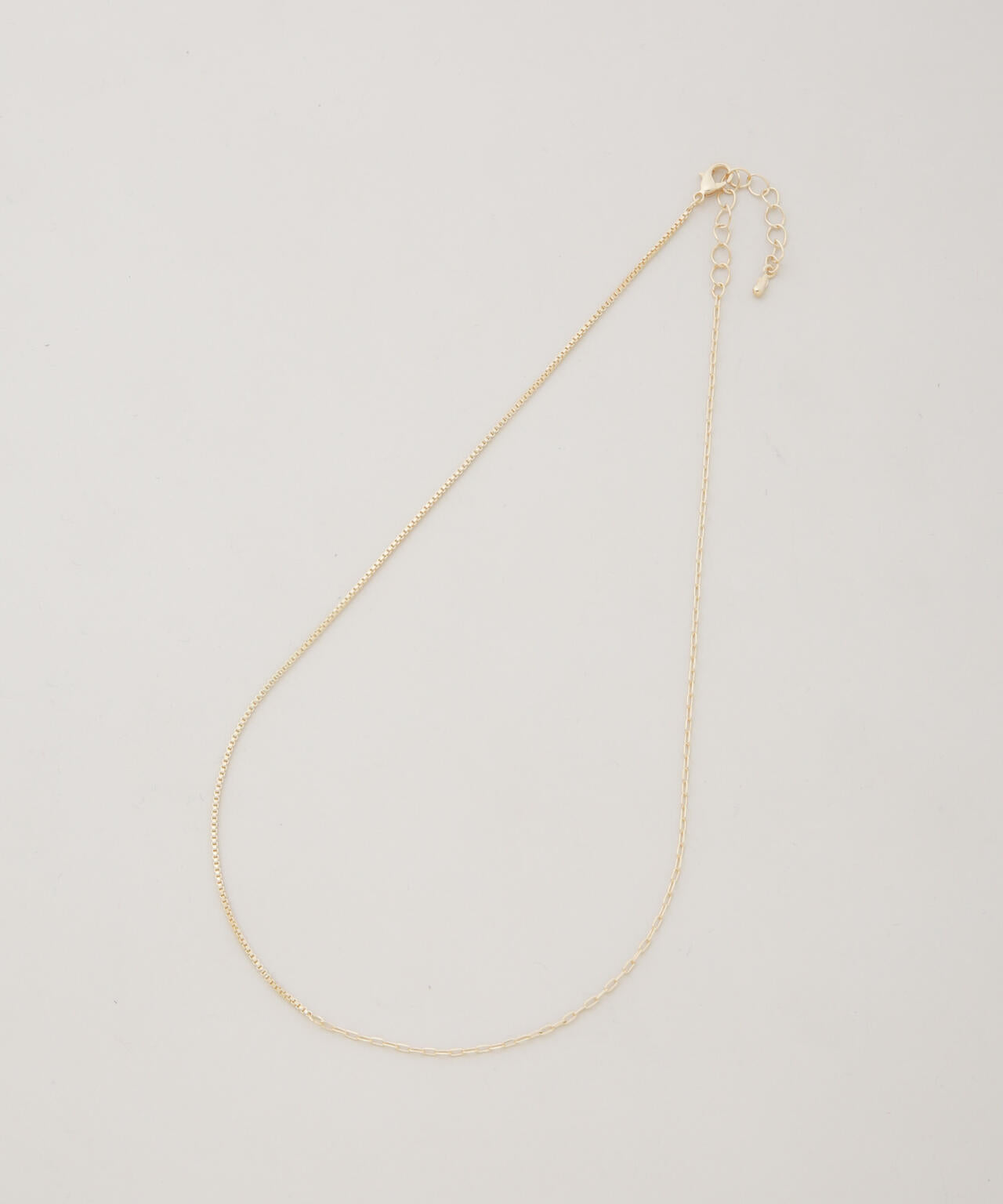 コンビチェーンデザイン ネックレス 長さ38cm