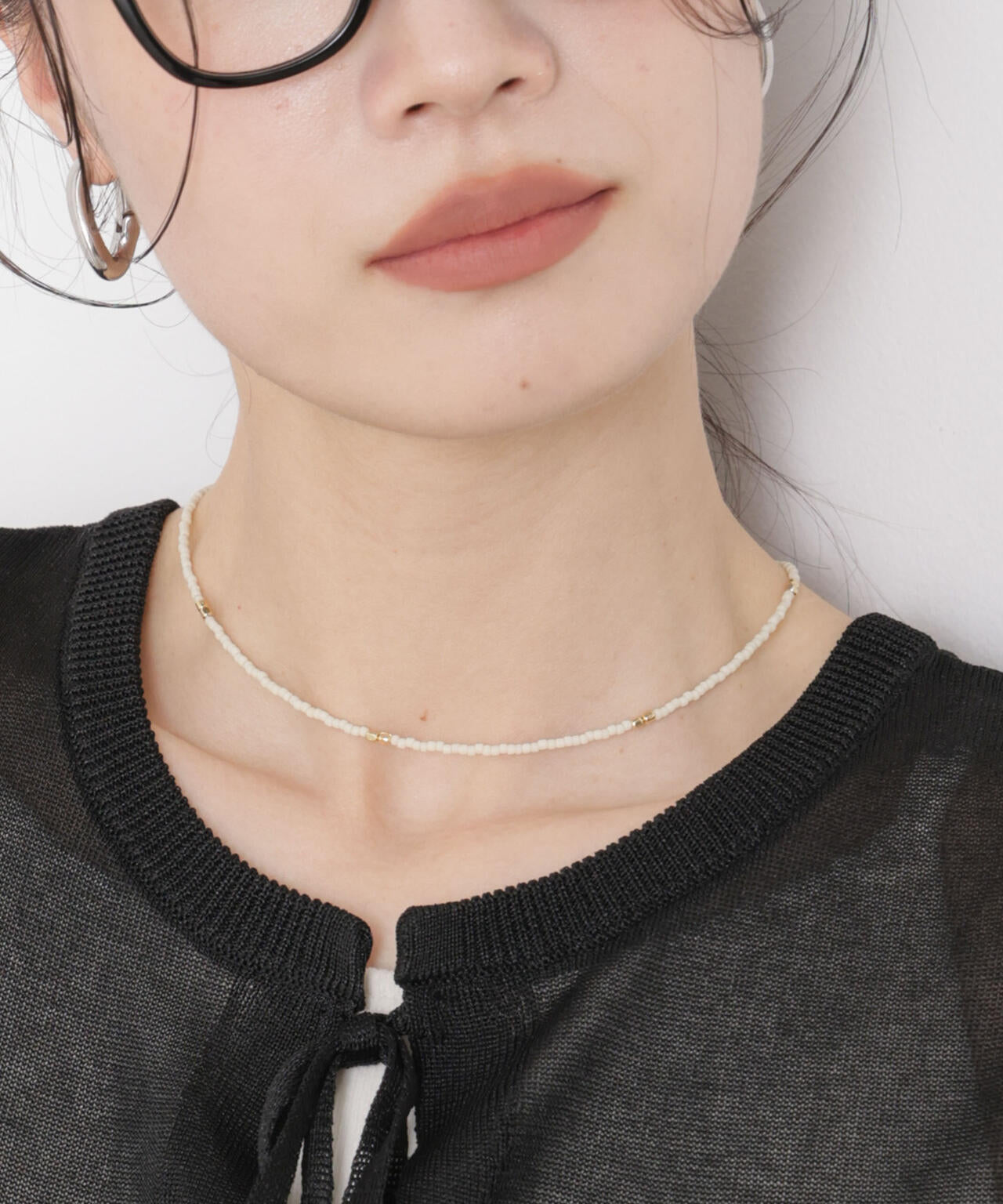 メタルビーズネックレス