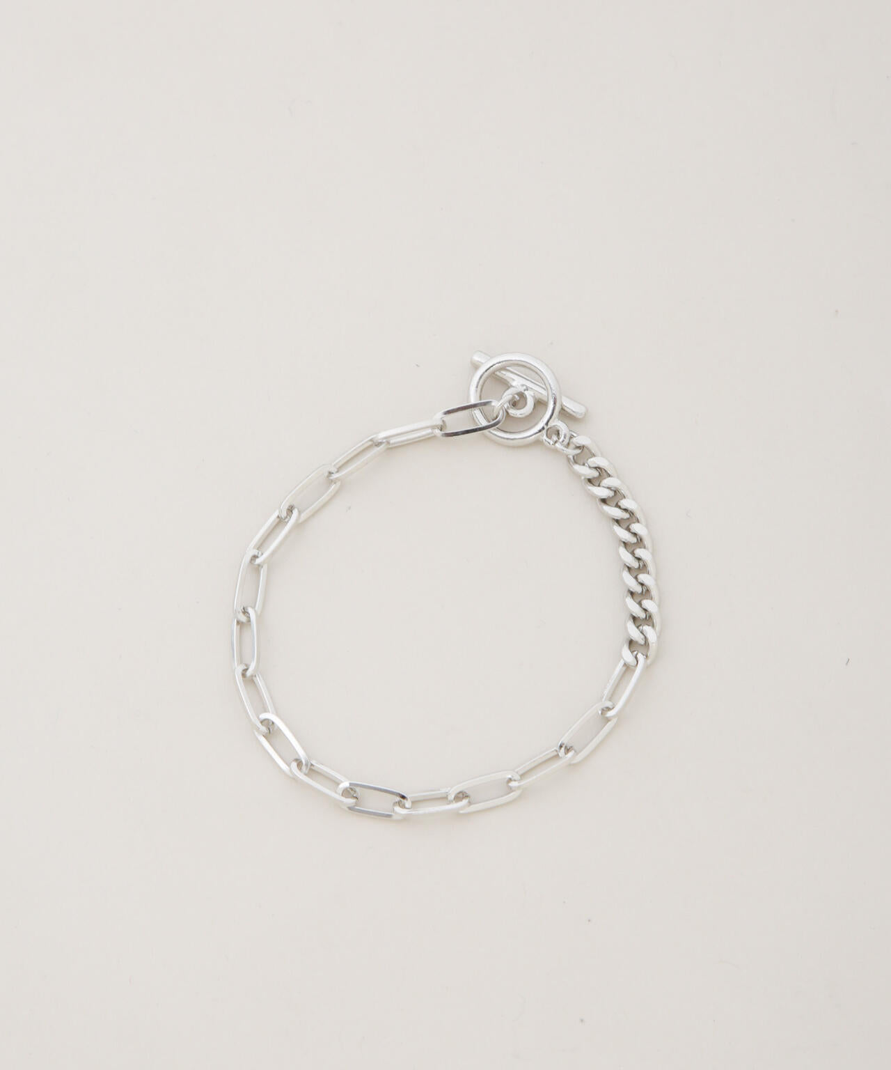 デザインブレスレット✨16cm✨ コンビチェーンデザイン ブレスレット 長さ16.5cm