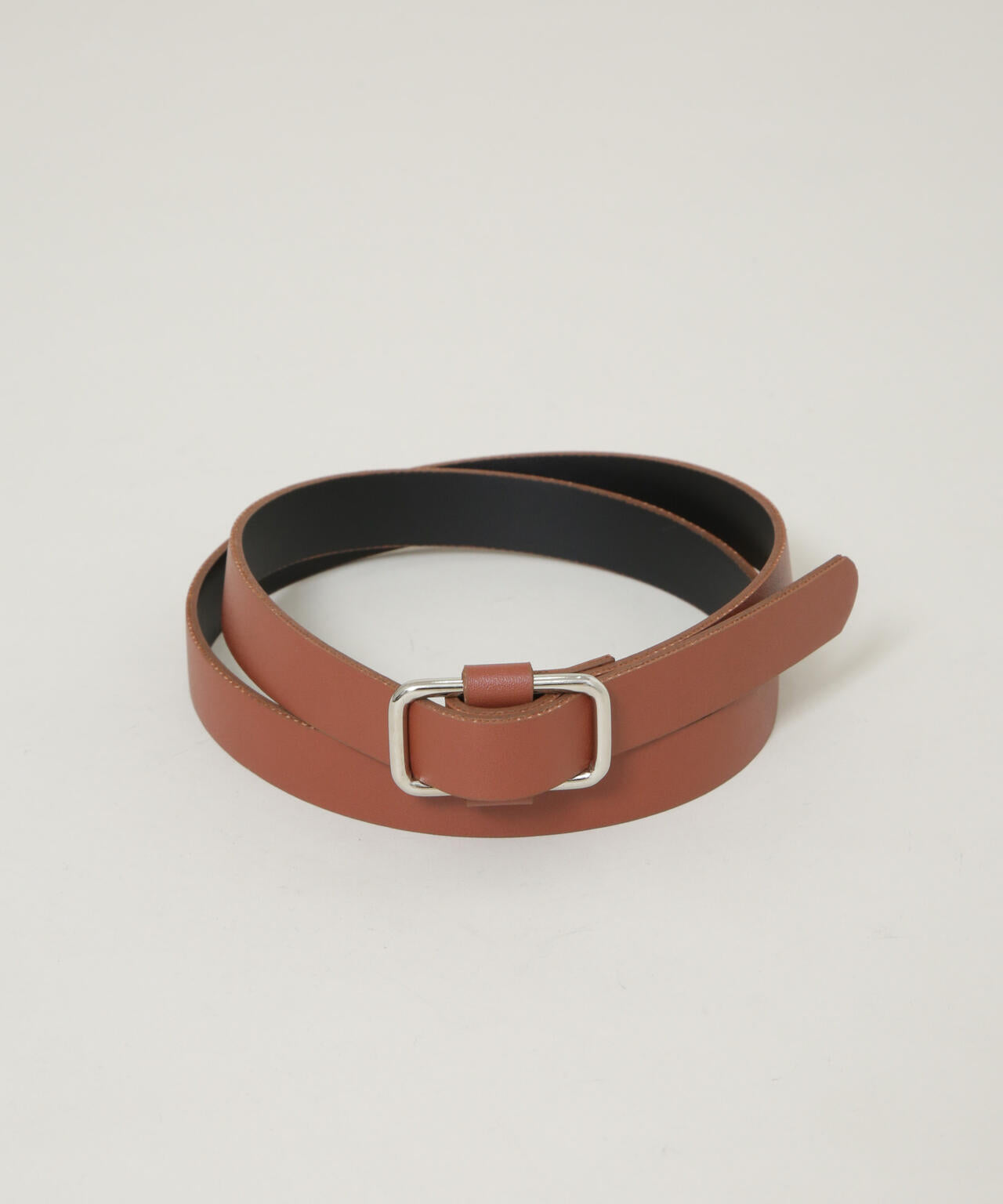 無段階調整 スクエア型バックル2cm幅ベルト 6736150300