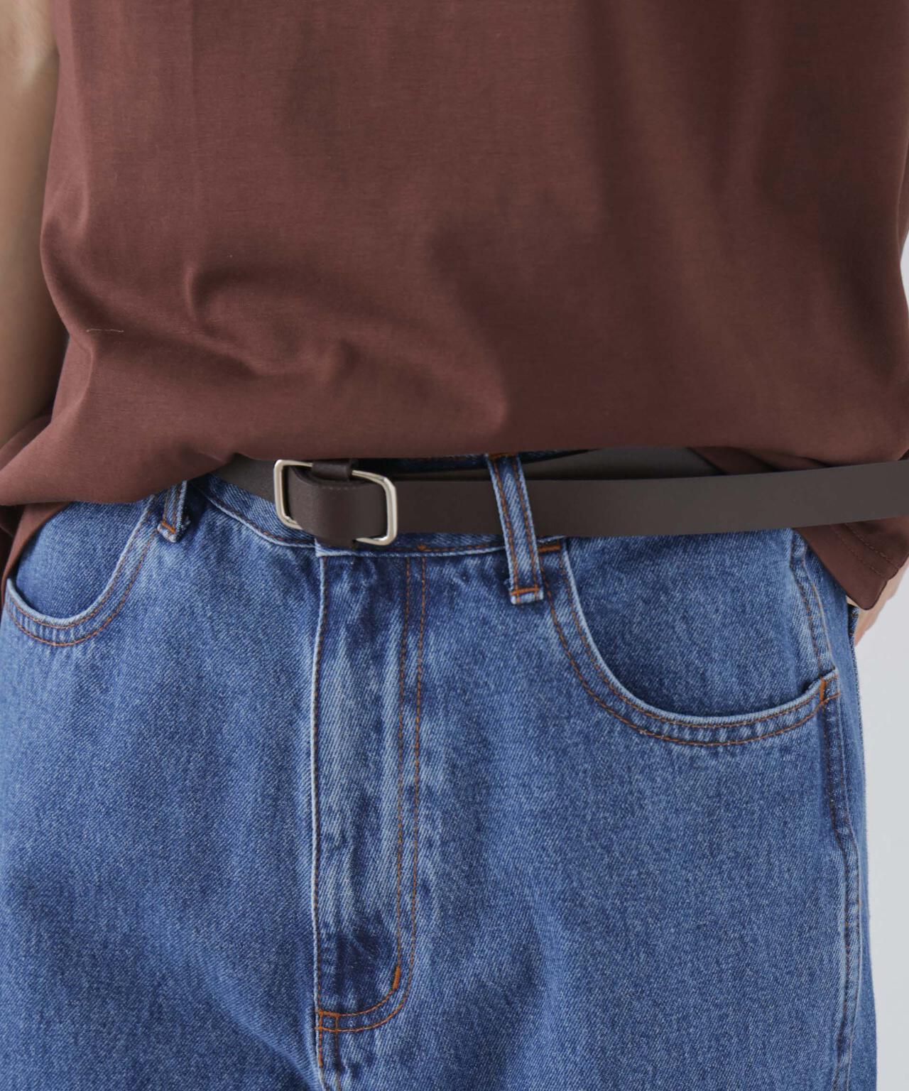 無段階調整 スクエア型バックル2cm幅ベルト