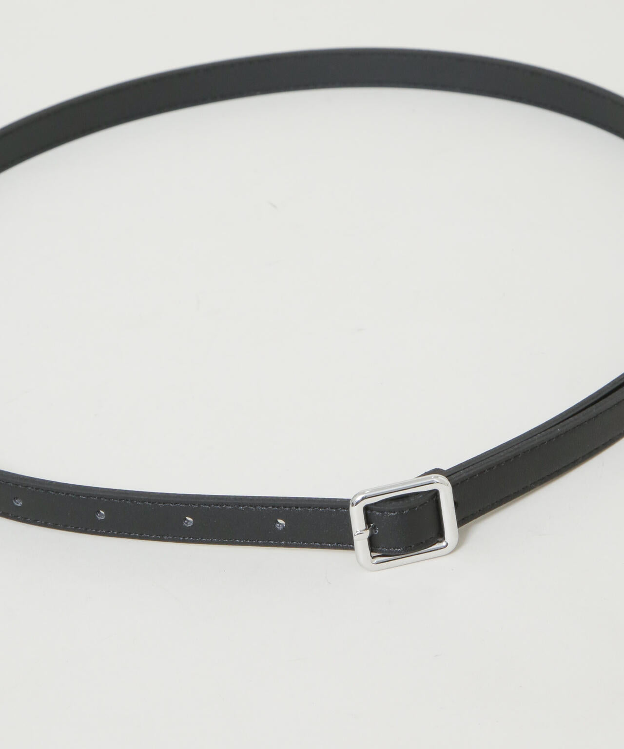 シルバースクエアバックル1.5cm幅ベルト 6736150302