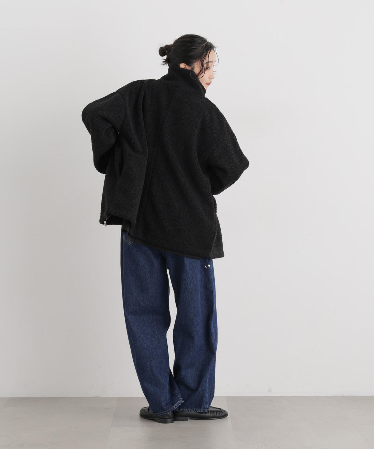WEB限定/スタンドカラージップボアブルゾン 6736212305
