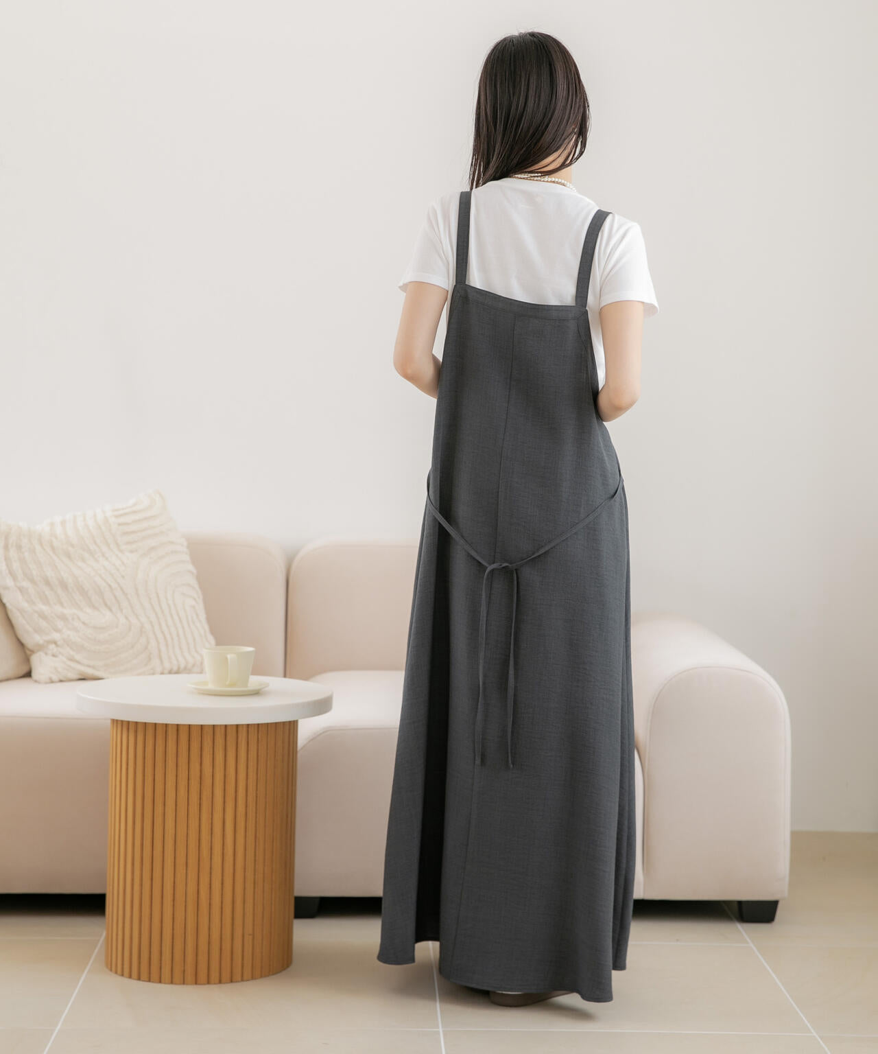 WEB限定/多機能素材 前後2wayショルダーストラップワンピース 6736219302
