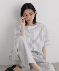 前後2wayバックボタンワイドドロップブラウス