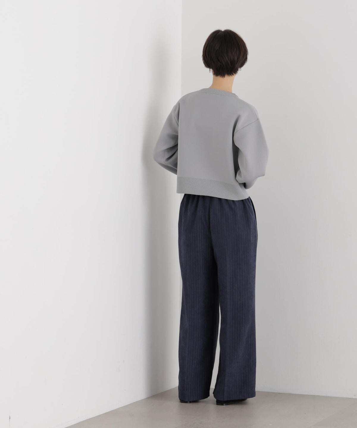 WEB限定/スポンディッシュＷフェイスバイカラーニットカーディガン 6736222338