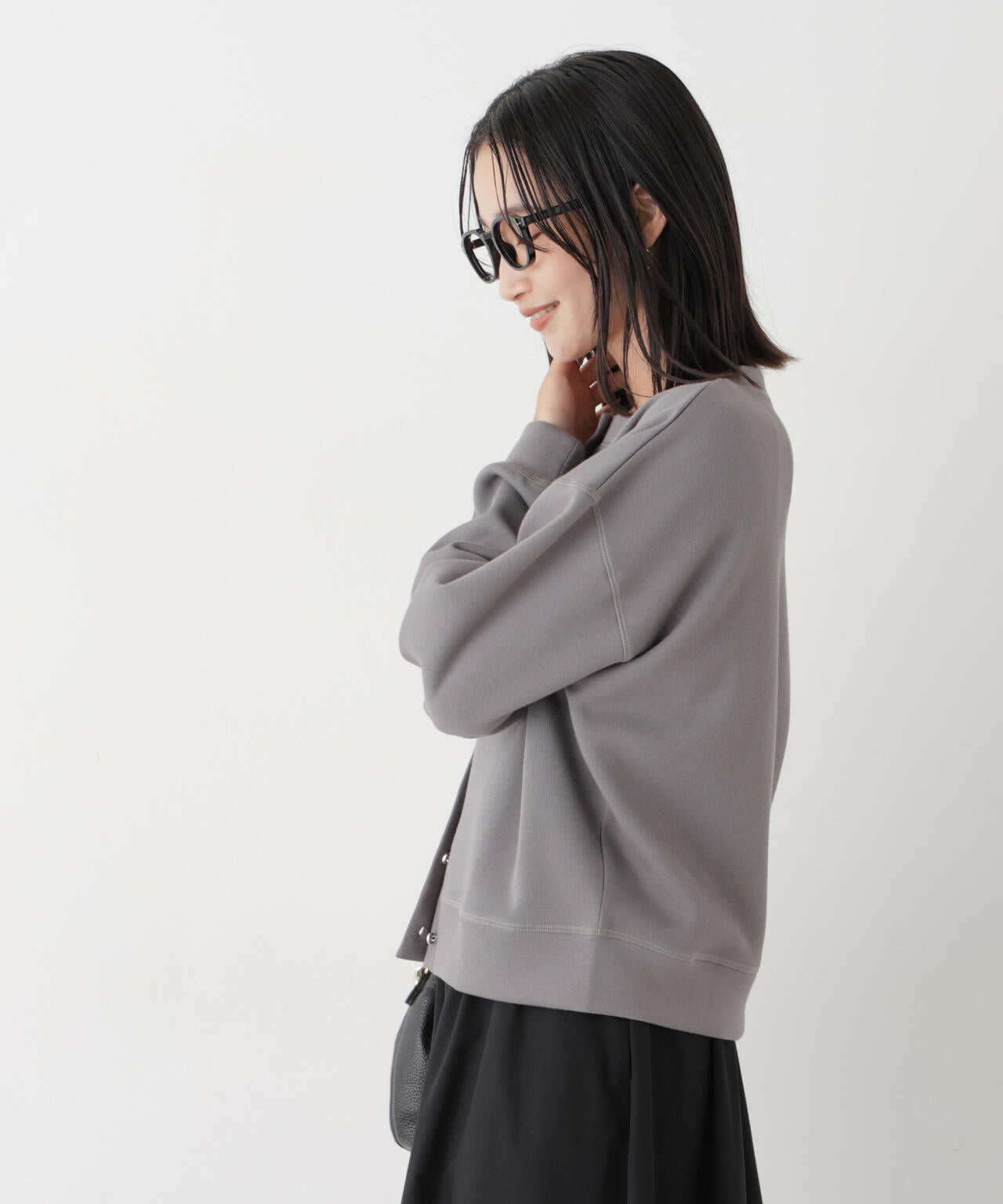 サカリバダンボールクルーネックカットカーディガン(セットアップ可) 6736223301