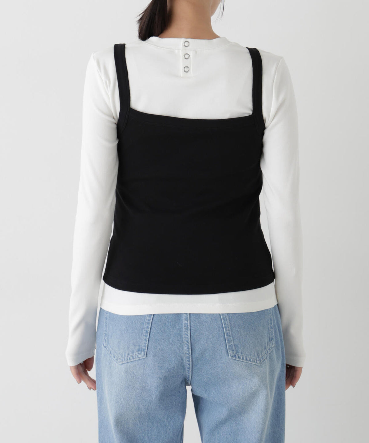 WEB限定/ロンT×キャミ カットレイヤードアンサンブルセット 6736223309
