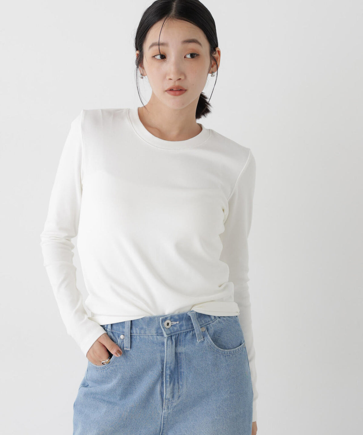 WEB限定/ロンT×キャミ カットレイヤードアンサンブルセット 6736223309