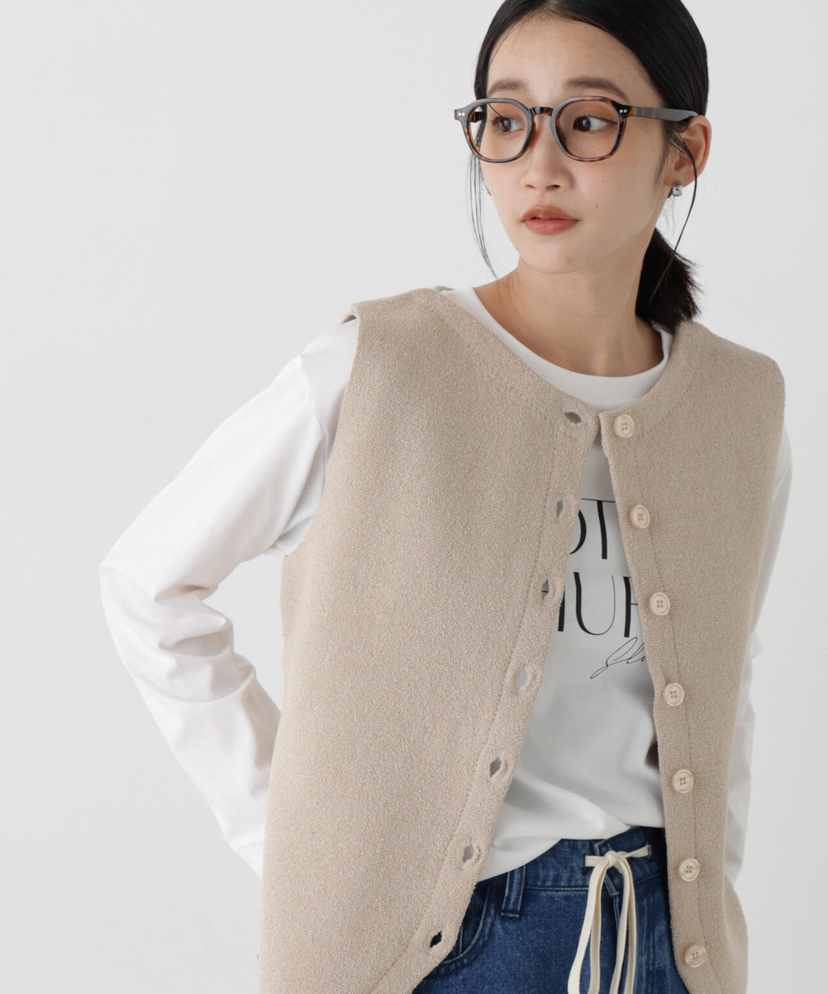 UVカット機能付ロゴプリントロングTシャツ 6736223314