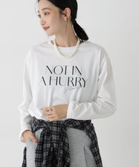 UVカット機能付ロゴプリントロングTシャツ