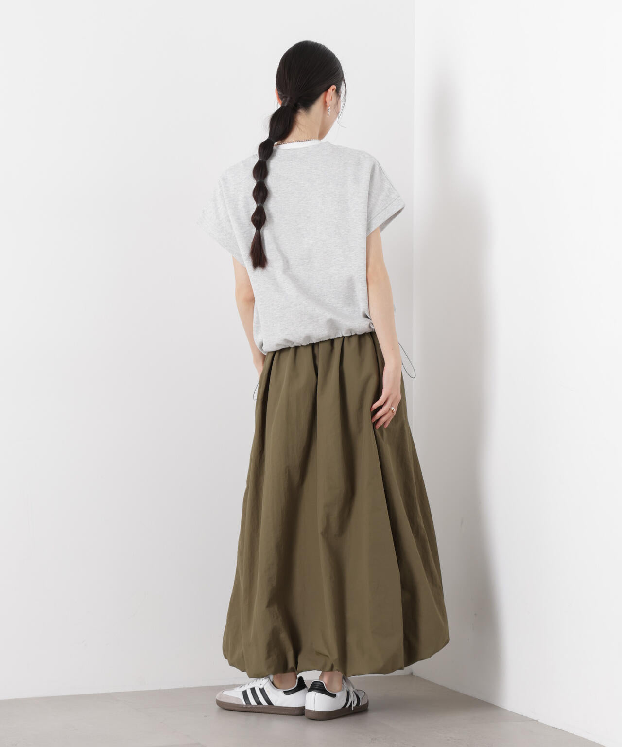 接触冷感ダンボールカットハーフジップトップス(セットアップ可) 6736224307