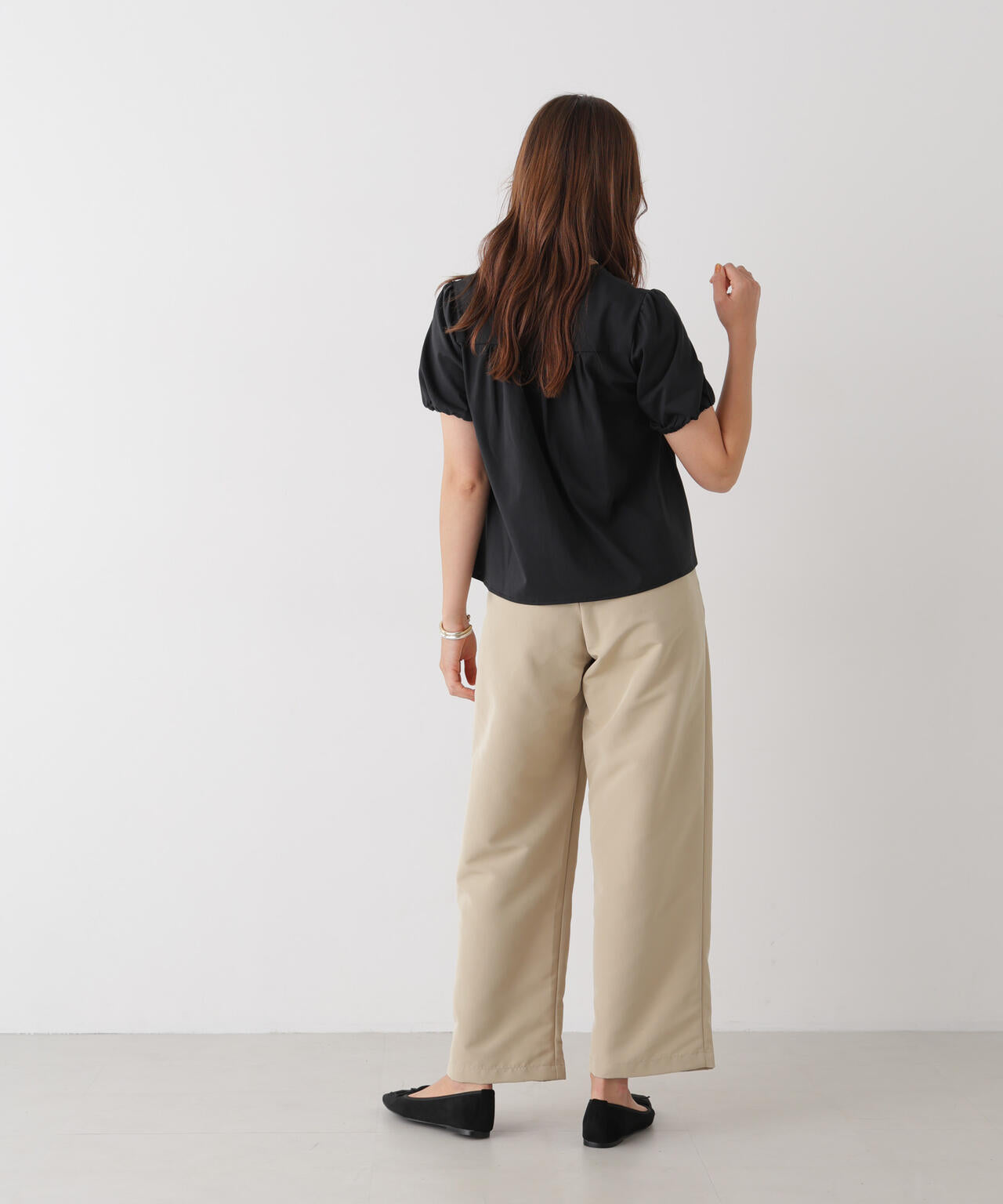 フロントシャーリングカットトップス 6736224311